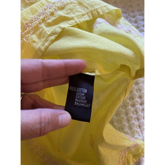 Anthropologie Antik Batik Embroidered Butterfly Cotton Artsy Boho Top Tunic M - Picture 9 of 10